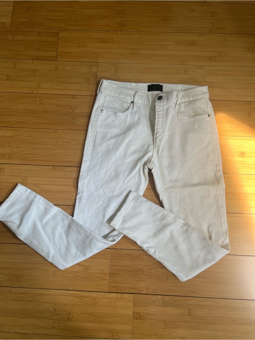 RtA Bryant Skinny Jeans 29 White Japanese Denim Rest in Peace Cross Men’s